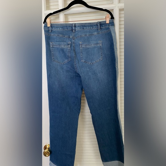 Denim Cuffed Jeans with Contrasting Trim - Picture 6 of 6